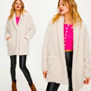 Cream Wilfred Teddy Jacket, Super stylish, comfy and warm